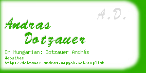 andras dotzauer business card